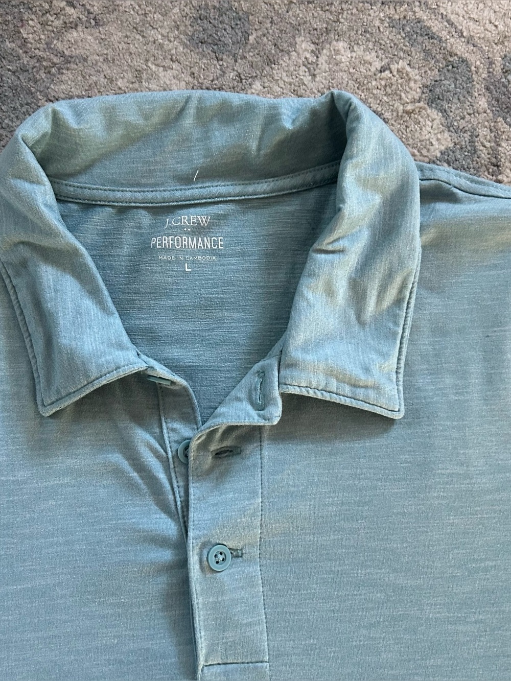 J. Crew Performance Men's Golf Polo Shirt in Teal Blue Large